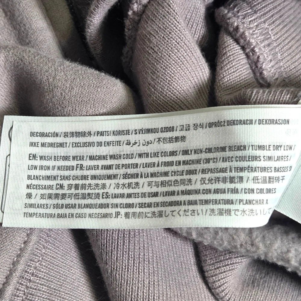 Abercrombie Sunday Half Zip Neutral Sweatshirt Taupe Gray Oversized A&F Max XL - Picture 11 of 13